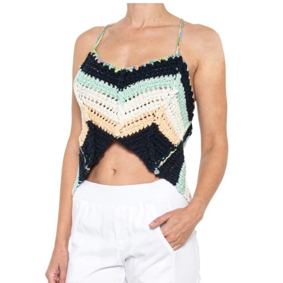 Free People Crochet Chevron Swim Up
Tank Top In Summer Breeze Size Small - Picture 9 of 10